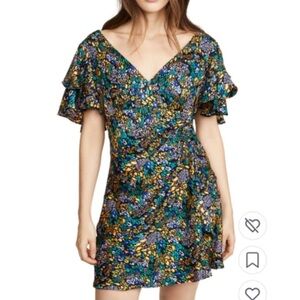 tanya taylor demi leopard silk mini dress